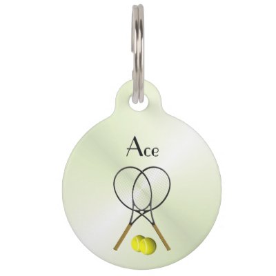Tennis Green Sports Pet ID Tag