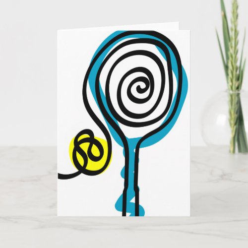 Tennis greeting card for any special occasion