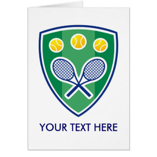 Tennis Greeting Card For Men, Women Or Kids
