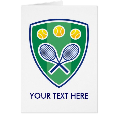 Tennis Greeting Card For Men Women Or Kids