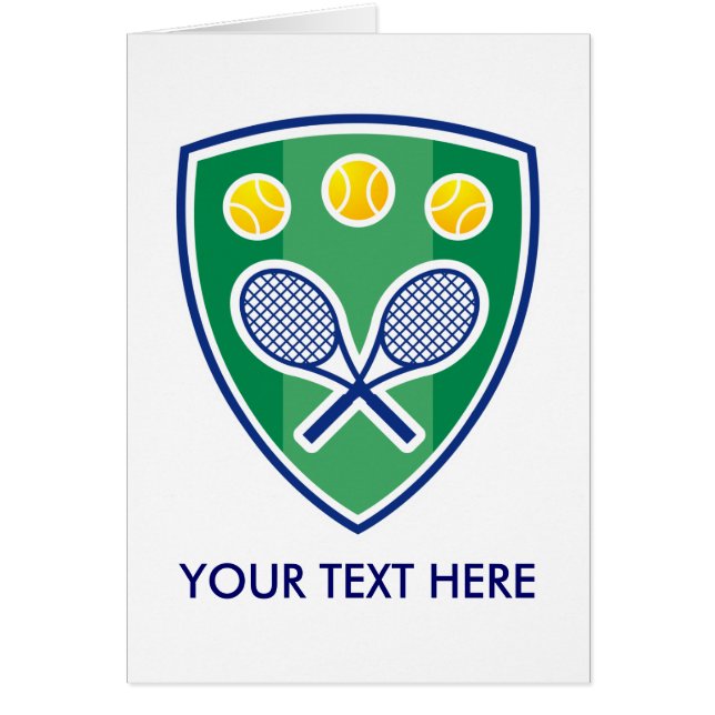 Tennis Greeting Card For Men, Women Or Kids (Front)
