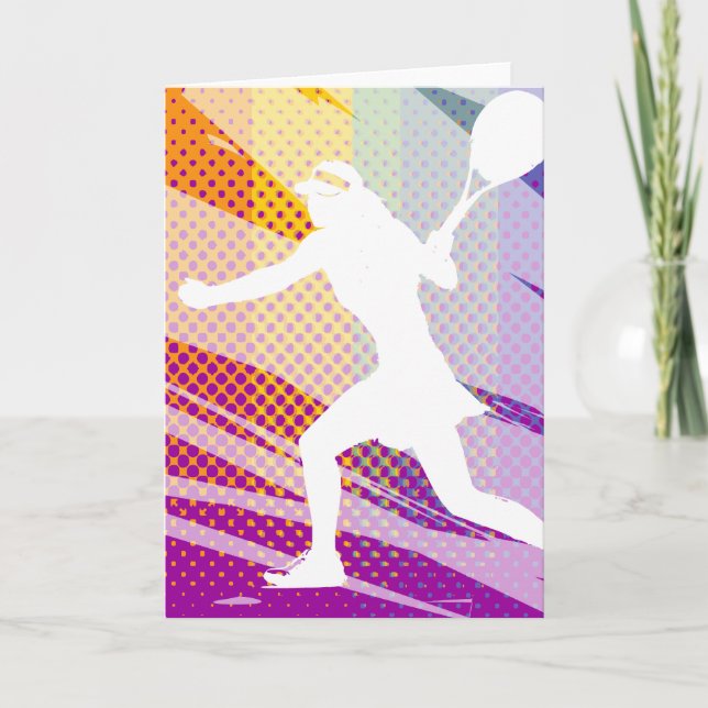 Tennis greeting card for women and girls (Front)