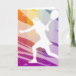 Tennis greeting card for women and girls