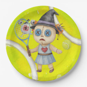 Tennis Halloween themed for Tennis Player Paper Plates