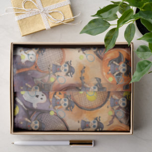 Tennis Halloween themed with ball and racket Tissue Paper