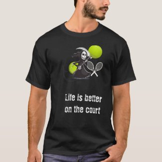 Tennis Halloween with skeleton play tennis T-Shir T-Shirt