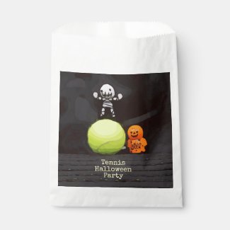 Tennis Halloween with tennis ball and ghost Favor Bag