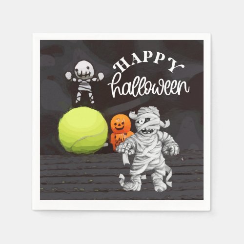 Tennis Halloween with tennis ball and ghost Napkins