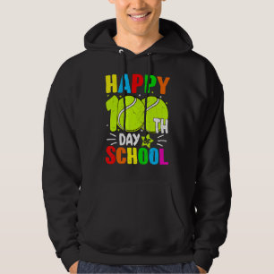 Tennis Happy 100th Day Of School Tshirt Kids Teach