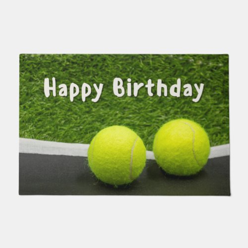 Tennis Happy Birthday  Doormat