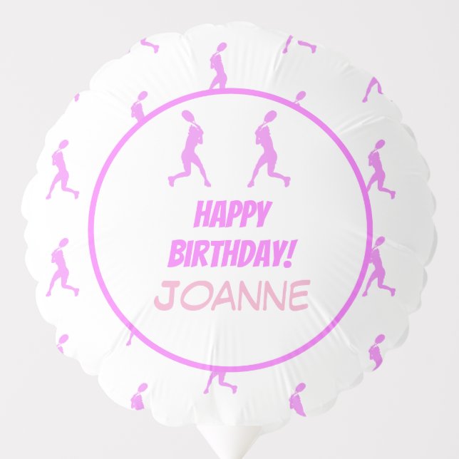 Tennis Happy Birthday Party Accessory Balloon (Front)