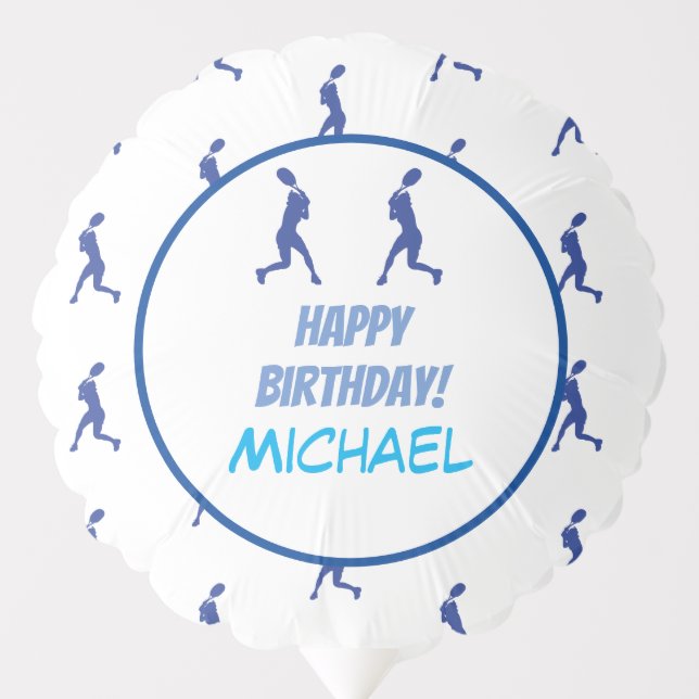 Tennis Happy Birthday Party Accessory Balloon (Front)