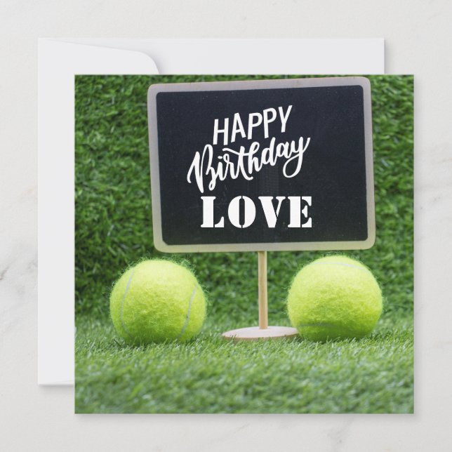 Tennis Happy Birthday  Postcard (Front)