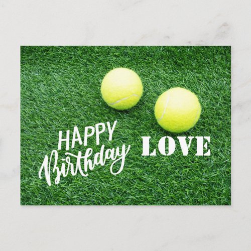 Tennis Happy Birthday Postcard