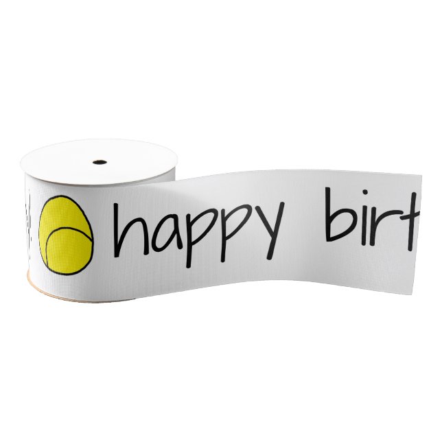 Tennis Happy Birthday Ribbon (Spool)