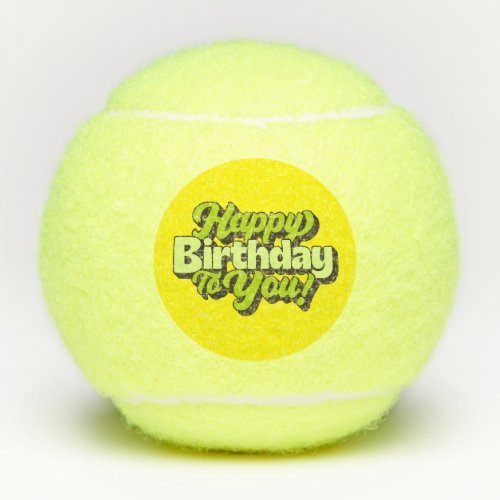 Tennis Happy Birthday with tennis ball  