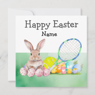 Tennis Happy Easter for Tennis Player  Holiday Card