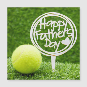 Tennis Happy Father' s day on green grass