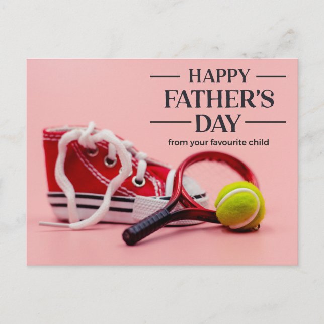 Tennis Happy Father's Day for Dad  Postcard (Front)