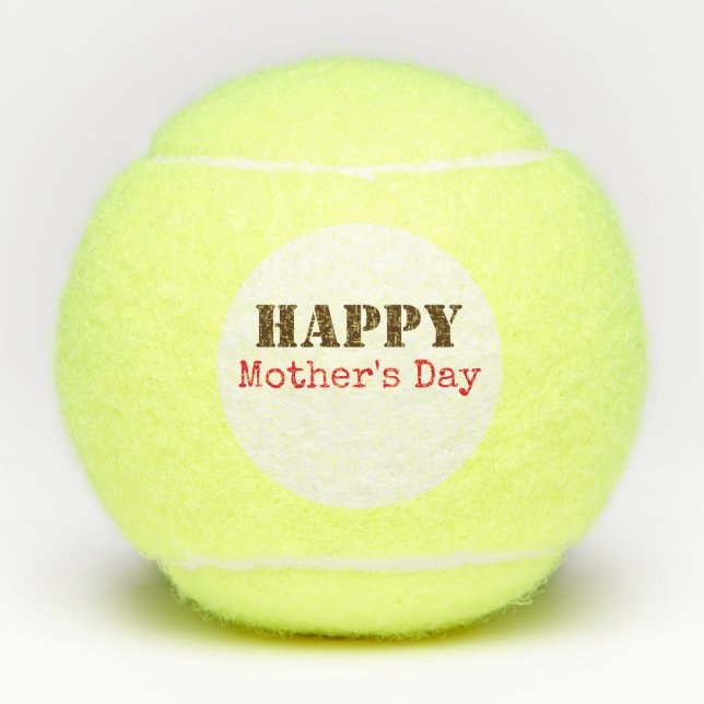 Tennis Happy mother's Day Tennis Balls (Front)