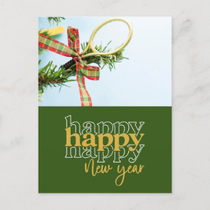 Tennis Happy New Year Holiday Postcard
