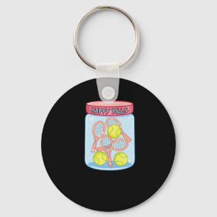 Tennis Happy Pills Keychain