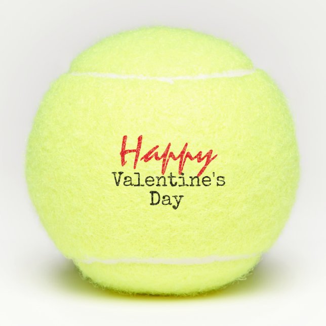 Tennis Happy Valentine's Day Balls (Front)