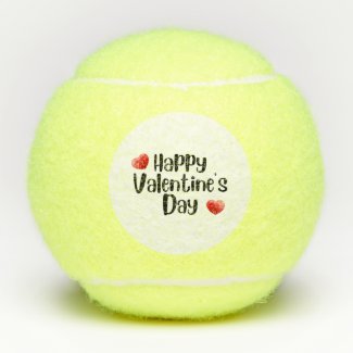 Tennis Happy Valentine's Day with love to player Tennis Balls