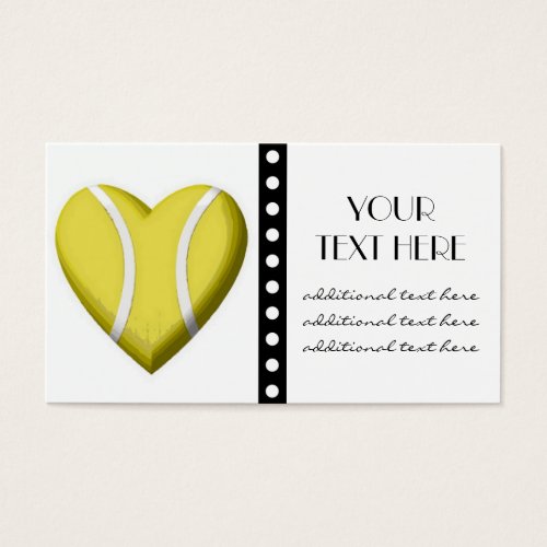 Tennis Heart Business Card Templates