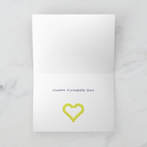 Tennis Heart Father's Day Card | Zazzle