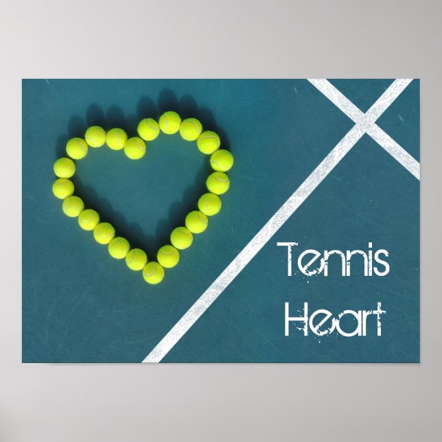 Tennis Heart, personalized Poster (Front)