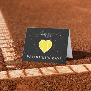 Tennis Heart Valentine’s Sparkly Sports Card