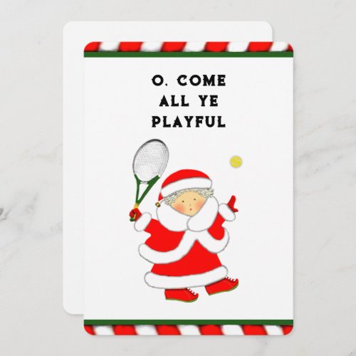 Tennis Holiday Christmas Cards