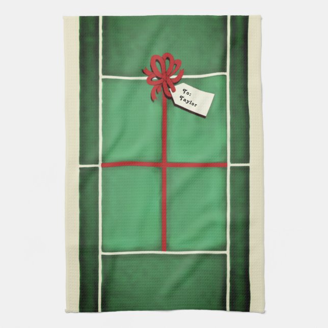 Tennis Holiday Gift Kitchen Towel (Vertical)