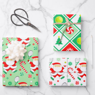 Tennis Holiday Gift Wrapping Paper Sheets
