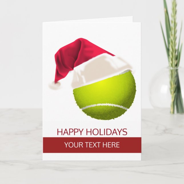 tennis Holiday Greeting Cards (Front)