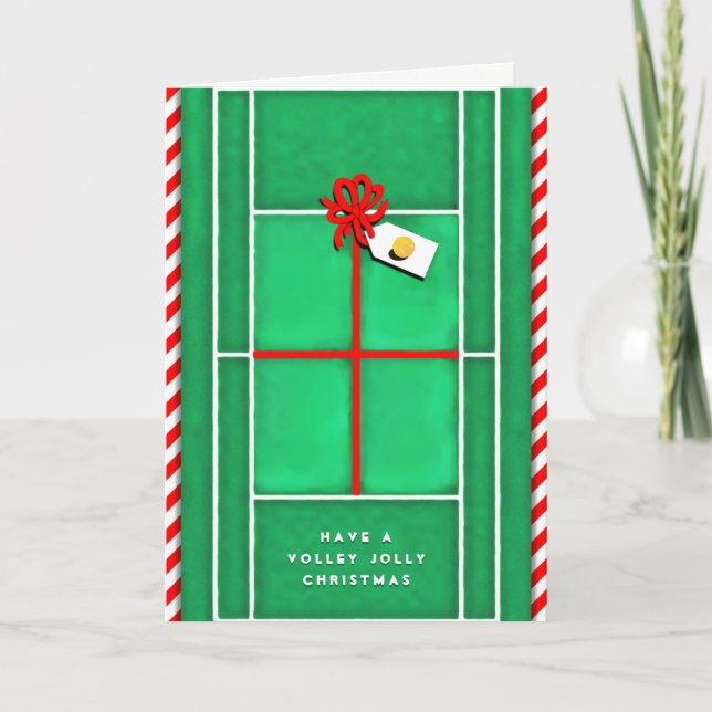 Tennis Holiday Greeting Cards (Front)