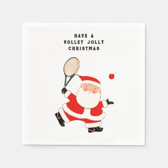 Tennis Holiday Party Napkins (Front)