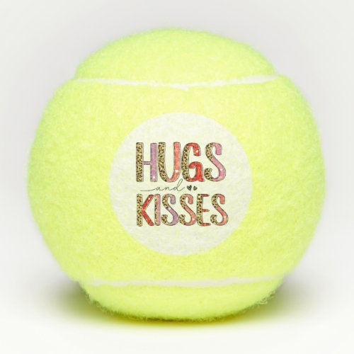 Tennis hugs and kisses  tennis balls