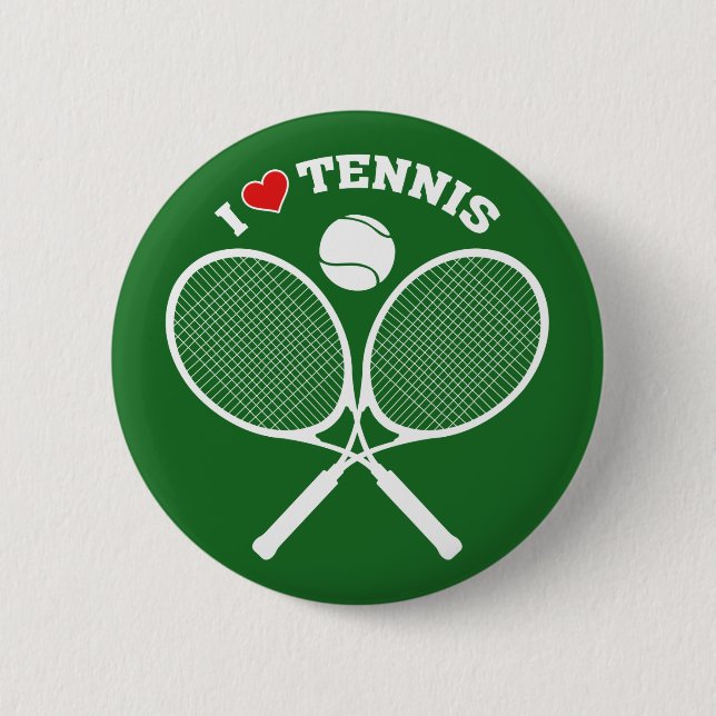 Tennis, I Love Tennis Button (Front)