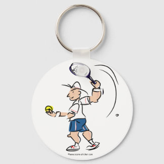 Tennis illustration on keychain