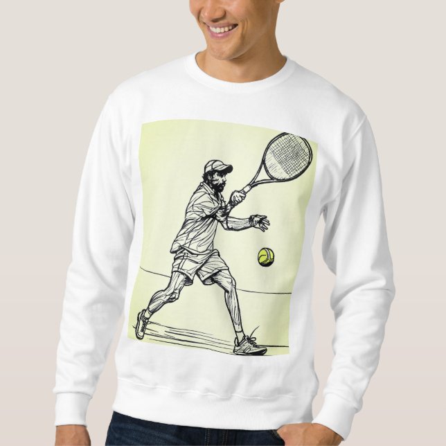 tennis in action sweatshirt (Front)