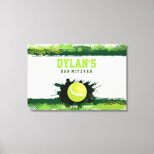 TENNIS IN GREEN Bar Mitzvah Sign In Memory Board