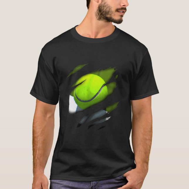 Tennis In Me Design Tennisdesign T-Shirt (Front)