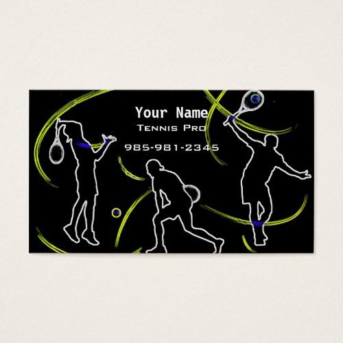 Tennis Instruction Business Card