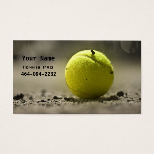 Customizable Tennis Instruction Business Card Template