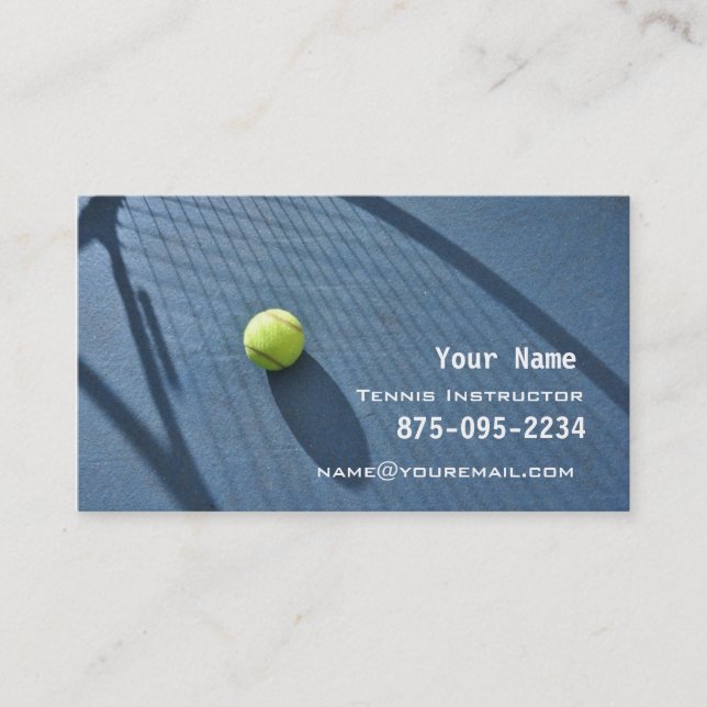 Tennis Instruction Business Card (Front)