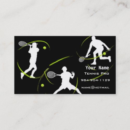 Tennis Instruction Business Card