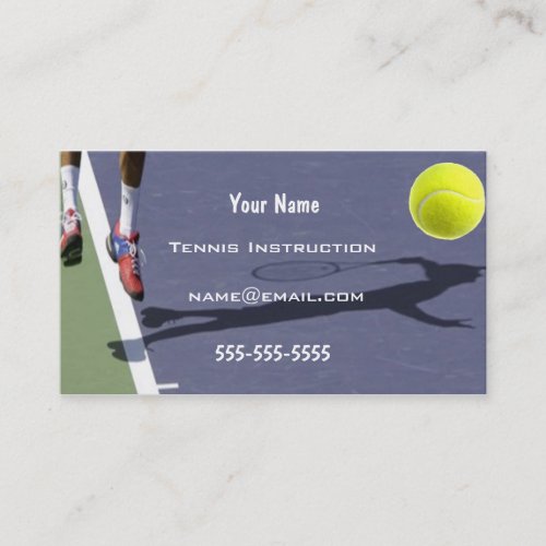 Tennis Instructor Business Card