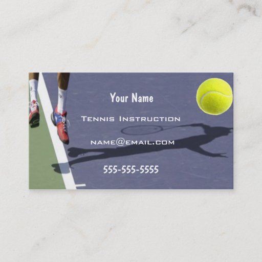 Customizable Tennis Instructor Business Card Templates